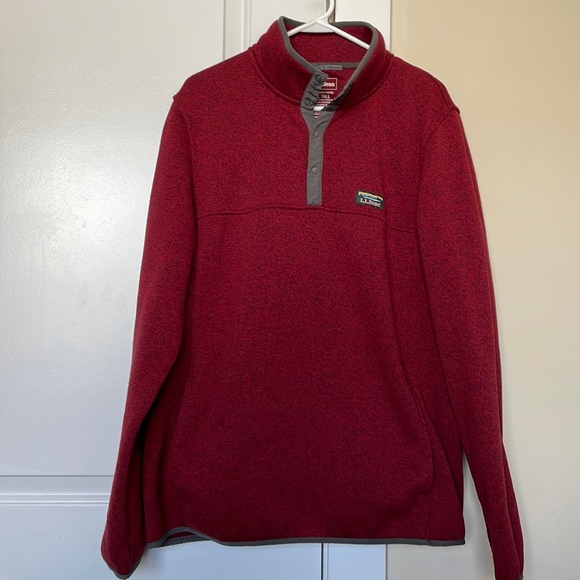 LL Bean mens sweater fleece pullover - Picture 1 of 2